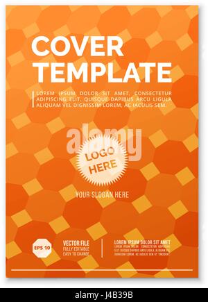 Cover Design Template im A4 Format Stock Vektor