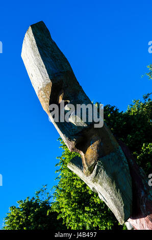 East Belfast Kunst im öffentlichen Raum Totempfahl Skulpturen Stockfoto