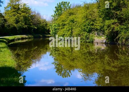 Leeds & Liverpool Canal in der Nähe von Skipton Stockfoto