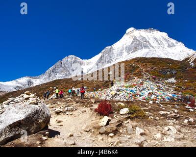 Herbst im Yading Naturreservat in Daocheng County, China Stockfoto