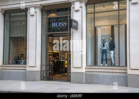 Hugo Boss Store in Eldon Street in London. Stockfoto