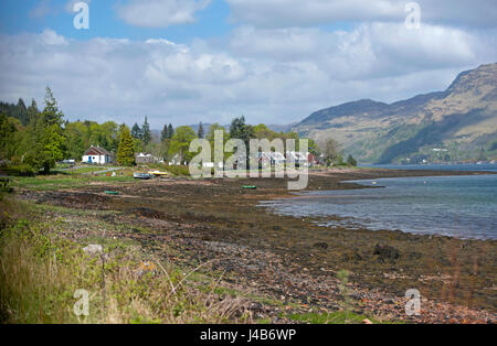 Ratagan, schottische West Küste Weiler am Ufer des Loch Duich im Pintail der Highland Region. Stockfoto