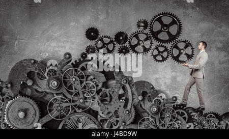 Arbeitet als ein Motor Stockfoto