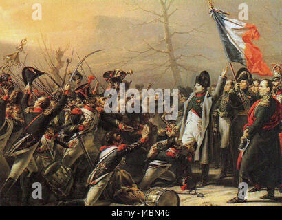 Dies bezieht sich auf das historische Ereignis, bei dem Napoleon Bonaparte 1815 von seinem Exil auf der Insel Elba nach Frankreich zurückkehrte. Dieses Ereignis führte zu den hundert Tagen und Napoleons kurzer Rückkehr an die Macht vor seiner Niederlage bei Waterloo. Stockfoto