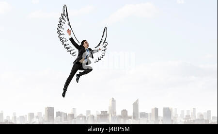 Gefühl frei und glücklich Stockfoto