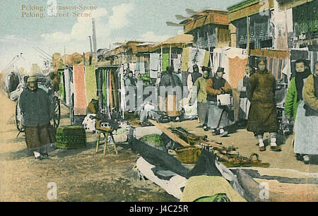 Peking-Strassen-Szene 1912 Stockfoto