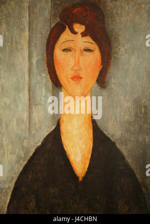 Porträt einer jungen Frau, Amedeo Modigliani, 1918, New Orleans Museum of Art Stockfoto