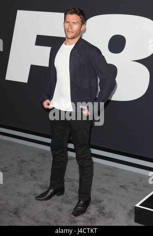 New Yorker Premiere von "Fast and Furious 8: The Fate of the Furious statt bei Radio City Music Saal - Ankünfte mit: Scott Eastwood Where: New York, Vereinigte Staaten von Amerika bei: 8. April 2017 Credit: PNP/WENN.com Stockfoto