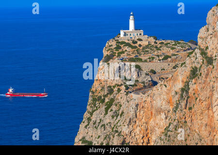 Mallorca, Leuchtturm, Cabo de Formentor, Kap Formentor, Serra de Tramuntana, UNESCO-Weltkulturerbe, Insel Mallorca, Mallorca, Balearen, Stockfoto