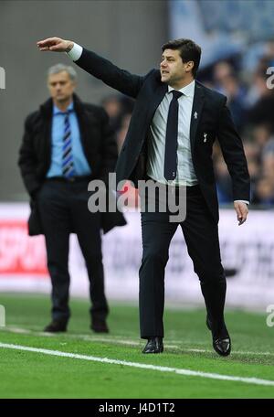 TOTTENHAM HOTSPUR-MANAGER MAUR CHELSEA V TOTTENHAM HOTSPUR WEMBLEY Stadion LONDON ENGLAND 1. März 2015 Stockfoto