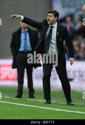 TOTTENHAM HOTSPUR-MANAGER MAUR CHELSEA V TOTTENHAM HOTSPUR WEMBLEY Stadion LONDON ENGLAND 1. März 2015 Stockfoto