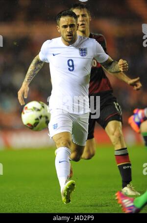 ENGLAND U21 DANNY INGS ENGLAND U21 V Deutschland U21 ENGLAND U21 V Deutschland U21 RIVERSIDE STADIUM MIDDLESBROUGH ENGLAND 30 März Stockfoto