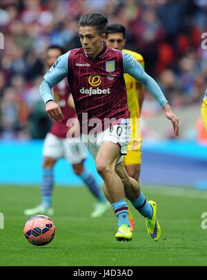 JACK GREALISH von ASTON VILLA ASTON VILLA V LIVERPOOL WEMBLEY Stadion LONDON ENGLAND 19. April 2015 Stockfoto