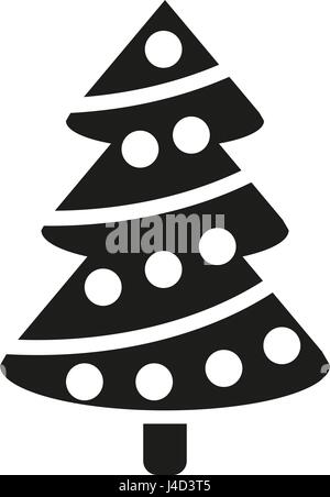 Weihnachtsbaum-Symbol. Neujahr und Weihnachten, Weihnachten, Winter-Symbol. Flaches Design. Lager - Vektor Stock Vektor