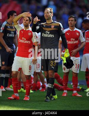 ARSENAL Torwart PETR CECH ein ARSENAL V CHELSEA WEMBLEY Stadion LONDON ENGLAND 2. August 2015 Stockfoto