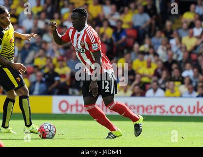 VICTOR WANYAMA von SOUTHAMPTON WATFORD V SOUTHAMPTON VICARAGE ROAD Stadion WATFORD ENGLAND 23. August 2015 Stockfoto