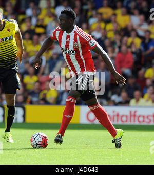 VICTOR WANYAMA von SOUTHAMPTON WATFORD V SOUTHAMPTON VICARAGE ROAD Stadion WATFORD ENGLAND 23. August 2015 Stockfoto