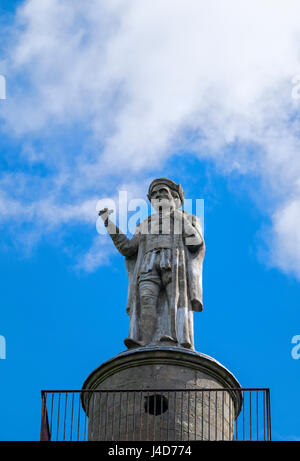 Statue von Sir Rowland Hill, Hawkstone Park Follies, North Shropshire, England, UK Stockfoto