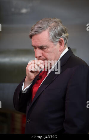 Ehemalige Prime Minster Gordon Brown eine Rede an der Universität Coventry auf Geschäft und der Automobilindustrie. Stockfoto