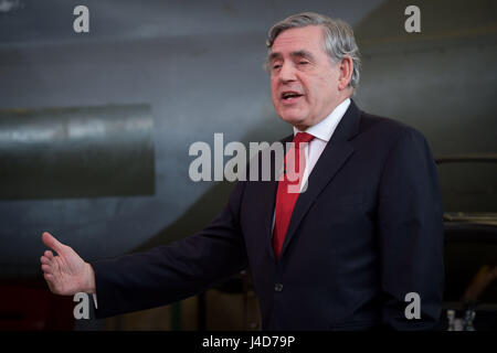 Ehemalige Prime Minster Gordon Brown eine Rede an der Universität Coventry auf Geschäft und der Automobilindustrie. Stockfoto