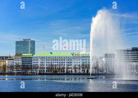 Hotel Fairmont vier Jahreszeiten in der Binnenalster in Hamburg, Deutschland, Europa, Hotel Fairmont Vier Jahreszeiten eine der Binnenalster in Hamburg, Deuts Stockfoto