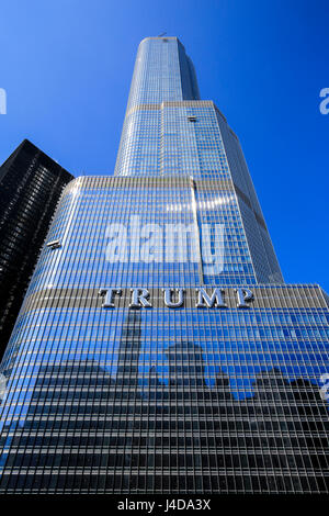 Trump Tower Chicago, Chicago, Illinois, USA, Nordamerika, Trump Tower Chicago, Chicago, Illinois, USA, Nordamerika Stockfoto