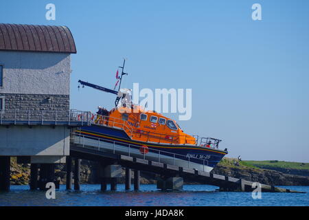 Moelfre Lifeboat, Start Stockfoto