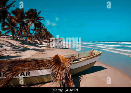 Brasilien, tropischen Meer Landschaft bei Mangue Seco, Bahia, Brasilien Stockfoto