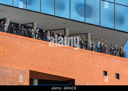 Die frei zugängliche Plaza der Elbphilharmonie in Hamburg, Deutschland, Europa, sterben Frei Zugaengliche Plaza der Elbphilharmonie in Hamburg, Deutschlan Stockfoto