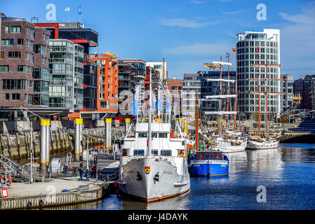 Sandy-Tor-Hafen in der Hafen City Hamburg, Deutschland, Europa, Sandtorhafen in der Hafencity von Hamburg, Deutschland, Europa Stockfoto