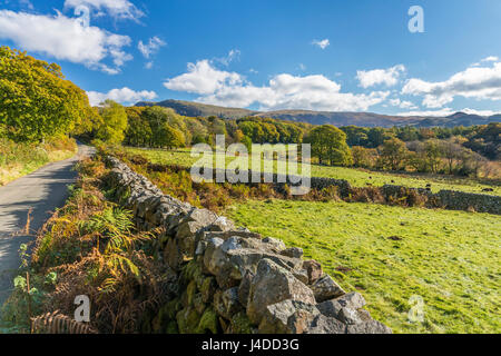 Cumbrian Landschaft in der Nähe von Nether Wasdale, Nationalpark Lake District, Cumbria, England, Vereinigtes Königreich, Europa. Stockfoto