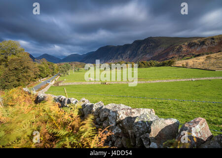 Cumbrian Landschaft in der Nähe von Nether Wasdale, Nationalpark Lake District, Cumbria, England, Vereinigtes Königreich, Europa. Stockfoto