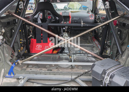 Long Beach, USA - 6. Mai 2017: Rennen Autoinnenraum auf dem Display während der 22. jährlichen alle Toyotafest. Stockfoto