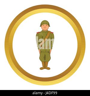 Sowjetische Uniform des zweiten Weltkriegs Vektor icon Stock Vektor