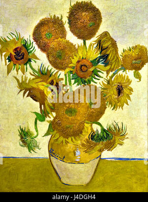 Sonnenblumen 1888 Vincent van Gogh 1853-1890 Niederlande Niederlande Stockfoto