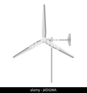 Wind-Turbine-Symbol, grauen Stil Monochrom Stock Vektor