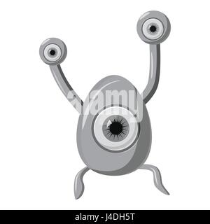 Grün ein Augensymbol Außerirdische monster Stock Vektor