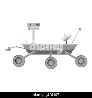 Mars Exploration Rover Symbol, grauen Stil Monochrom Stock Vektor