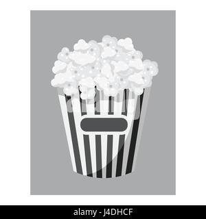Popcorn-Symbol, grauen Stil Monochrom Stock Vektor
