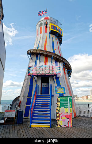 Helter Skelter, Pier von Brighton, Brighton, Sussex, Großbritannien. Stockfoto