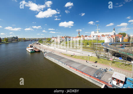 Szczecin / Panorama des historischen Teils der Stadt Stockfoto