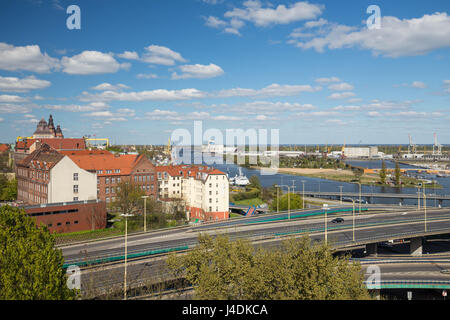 Szczecin / Panorama des historischen Teils der Stadt Stockfoto