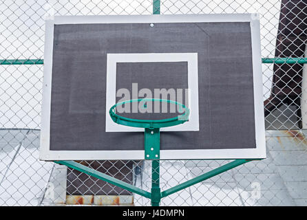 Outdoor-Basketballkorb, close-up-Panel. Stockfoto