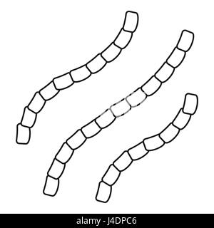 Escherichia coli Symbol, Umriss-Stil Stock Vektor