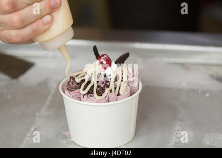 Eis Brötchen Stockfoto