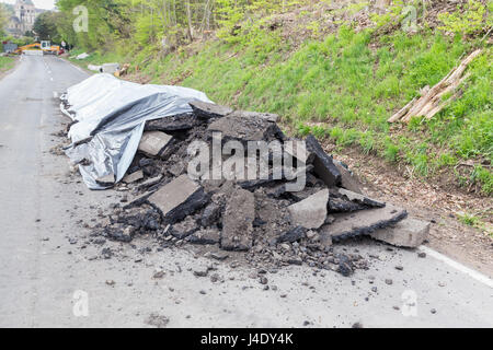 Baustellen - Maria Laach, Rheinland Pfalz, Deutschland, Europa Stockfoto