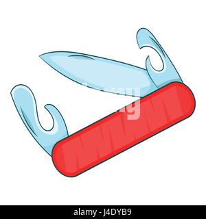 Schweizer faltende Messer Symbol, Cartoon-Stil Stock Vektor