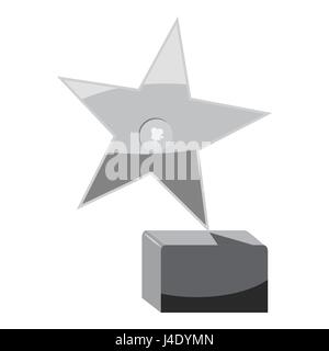 Award-Stern-Symbol, grauen Stil Monochrom Stock Vektor