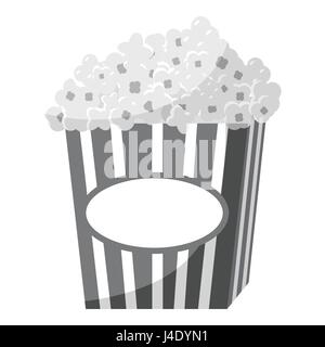 Popcorn-Symbol, grauen Stil Monochrom Stock Vektor