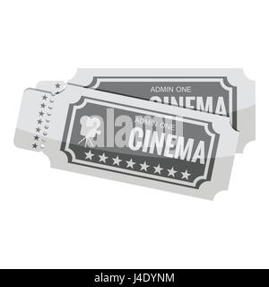 Ticket-Symbol, grauen monochromen Filmstil Stock Vektor